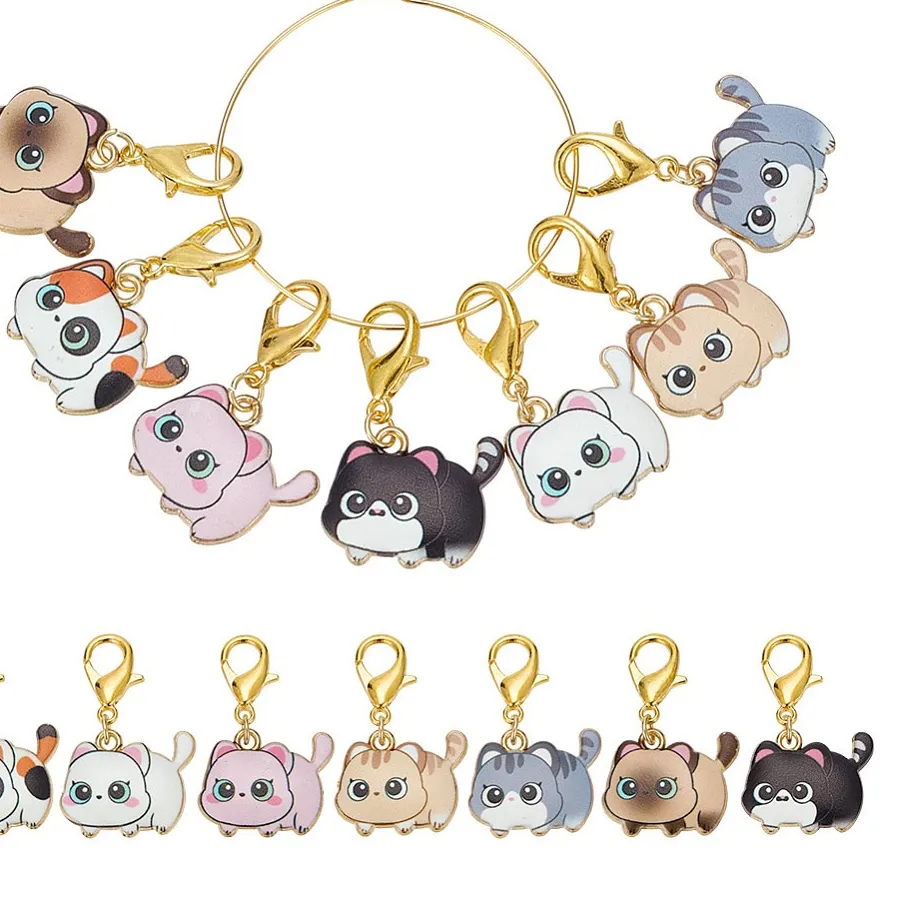 Authentic The Feline Guardian Stitch Charms - Set of 14 Enchanted Weaver Talismans