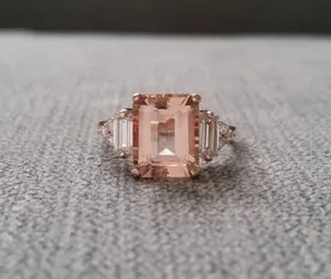 Authentic Celestial Heart Radiance Morganite Solitaire - Divine Love Resonance Ring
