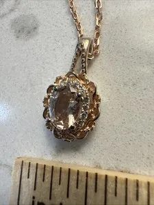 Authentic Radiant Heart of Divine Compassion: Morganite and Starlight Zirconia Amulet