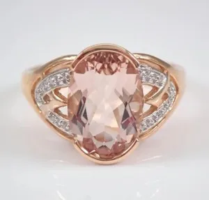 Authentic Ethereal Heart-Bloom Morganite Ring - Divine Love and Emotional Harmony Amulet