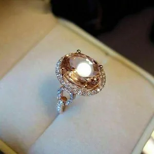 Authentic Ethereal Heart Sovereign Morganite Halo Ring - Celestial Love and Divine Resonance Amulet