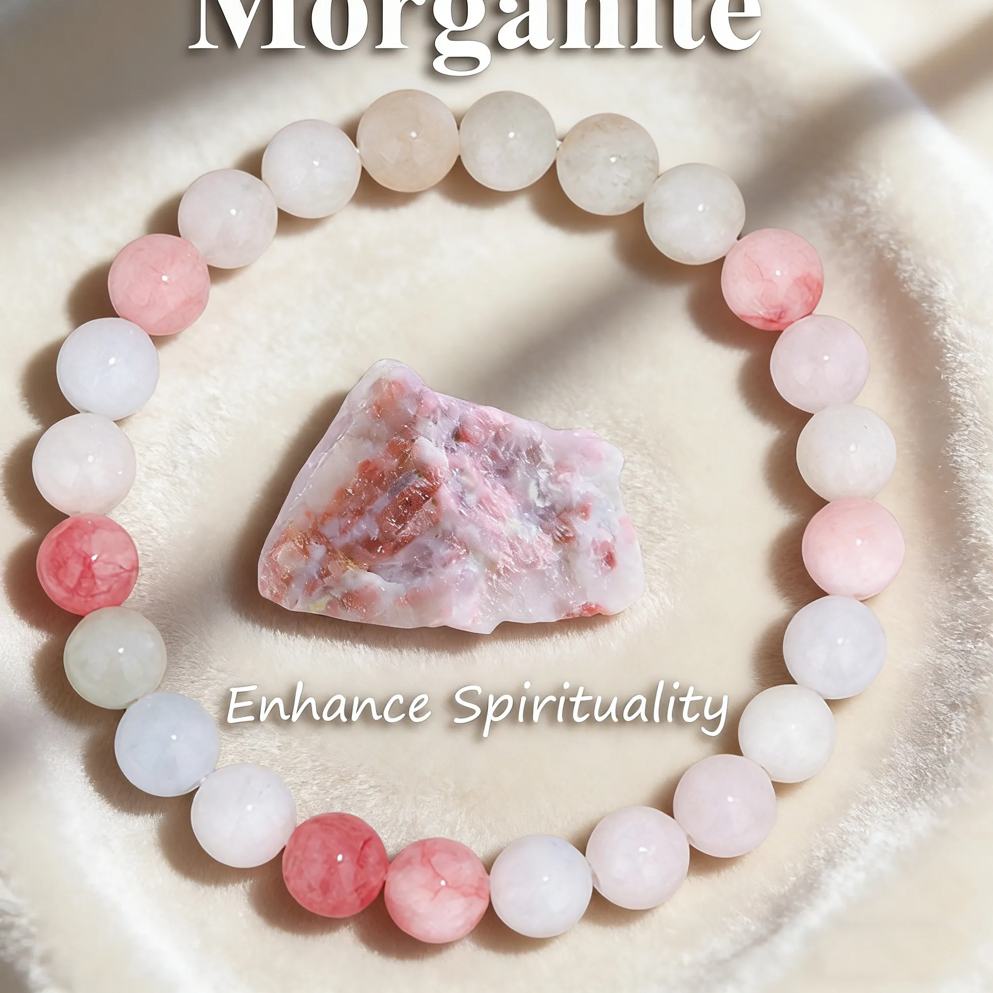Authentic Natural Morganite Bracelet 6 8 10mm Gemstone Beaded Bracelet Healing Reiki Charm Bracelet Vitality Jewelry For Womens