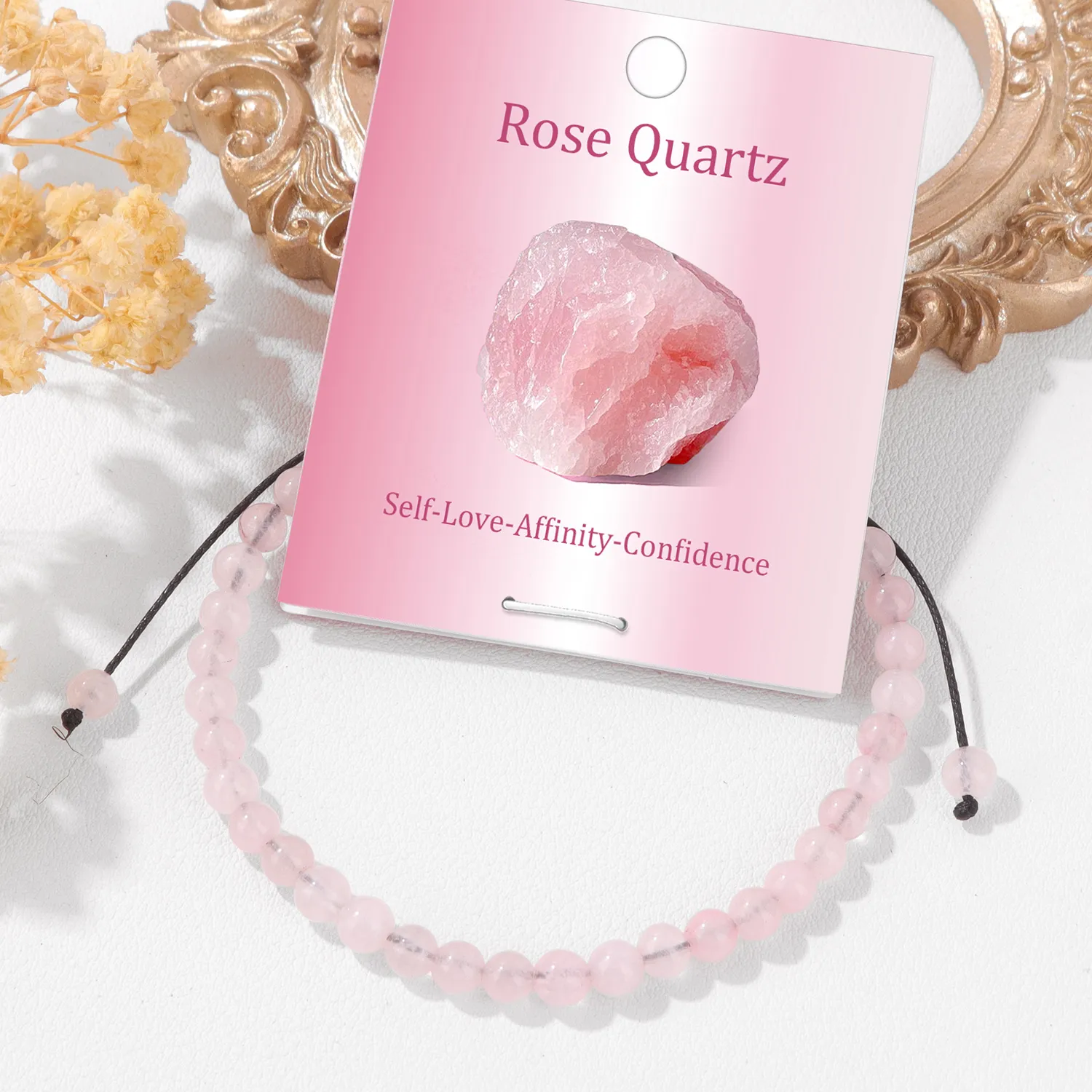 Authentic Adjustable Mini Natural Stone Braided Bracelet Labradorite Tourmaline Rose Quartzs Beads Bracelets for Women Men Jewelry