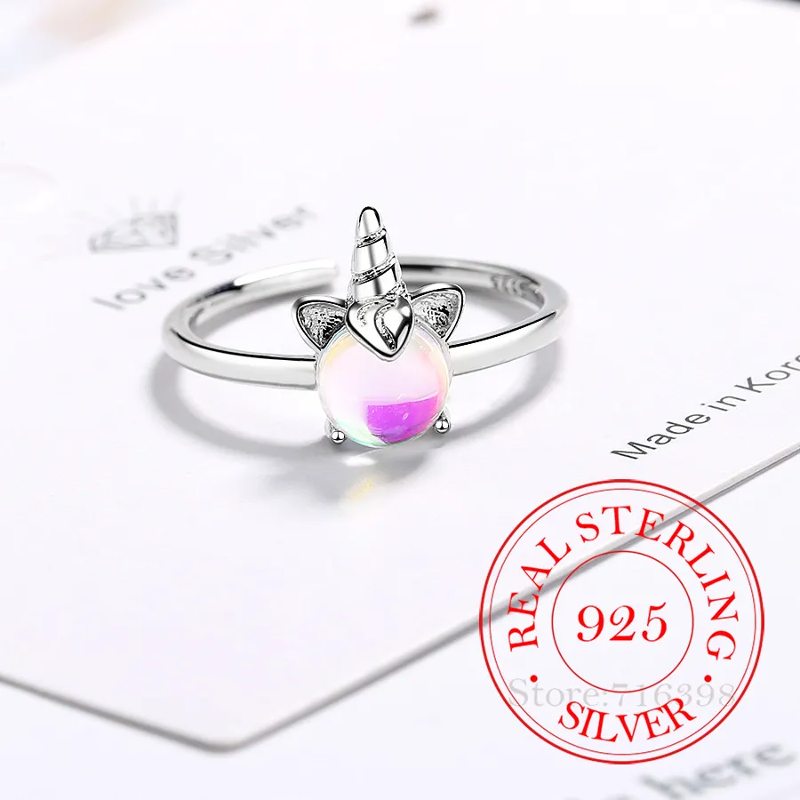 Authentic The Celestial Unicorn Moonstone Ring of Sacred Fertility and Grace