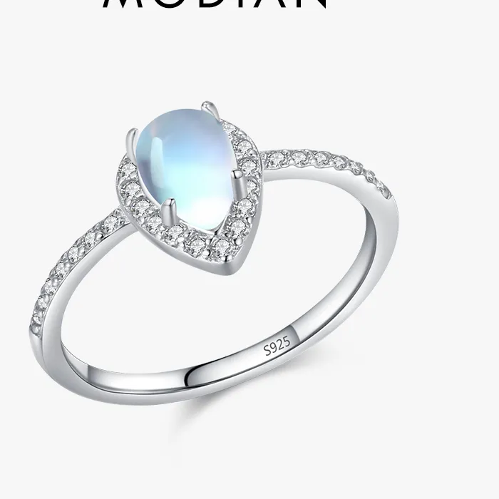 Authentic Celestial Tear Moonstone Ring - Ethereal Intuition and Lunar Radiance Talisman