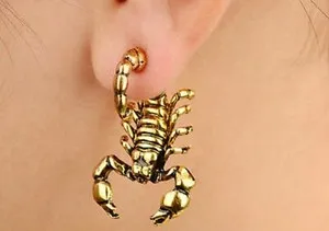 Authentic Venom and Velvet - 3D Gothic Scorpion Antique Gold Talisman Earrings