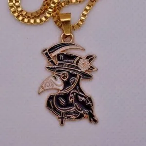 Authentic The Obsidian Messenger Gothic Raven Talisman - 18K Gold Plated Shadow & Wisdom Amulet