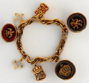 Authentic Gothic Revival Chronomancer Charm Bracelet - Celestial Gold Plated Destiny Amulet