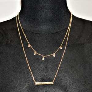Authentic Very Nice Gold Plated Double Strand Necklace