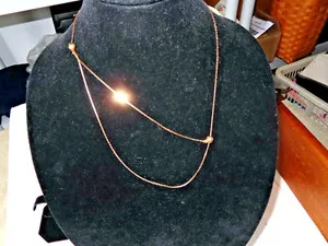 Authentic Gold Plated Adjustable Chain Necklace. Nice Gold. & FREE SHIPPING IN USA.