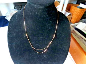 Authentic Gold Plated Adjustable Chain Necklace. Nice Gold. & FREE SHIPPING IN USA.