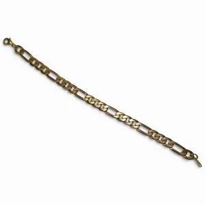 Authentic NICE Signed 18KTCH Gold Plated Bracelet 7.75” Classic Link Jewelry