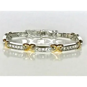 Authentic Crystal Bars of Love and Protection - Magnetic Bracelet with Enchanted Gold Plating