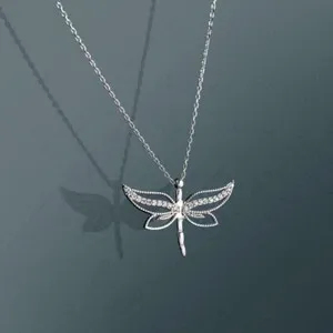 Authentic Ethereal Winged Transformation - 1.20 Ct Moissanite Dragonfly Sacred Geometry Talisman in 14K White Gold Finish