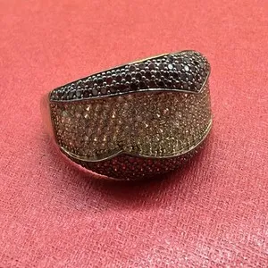 Authentic Crimson Heart's Eternal Embrace Ring - Aura Attunement Gold Plated Sterling Silver