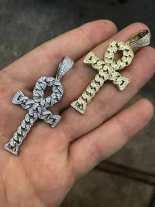 Authentic The Eternal Breath Ankh and Sacred Cross Gold-Plated Silver Talisman