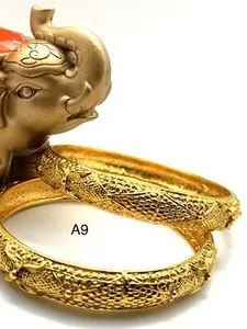 Authentic Celestial Symphony Bollywood Bangles - Sacred Gold-Plated Arm Talismans