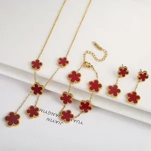Authentic The Celestial Clover Triad - 18K Gold Plated Fortune and Harmony Ensemble