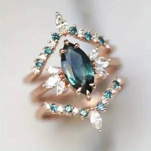 Authentic Celestial Trinity Trio - Rose Gold Radiance Manifestation Rings