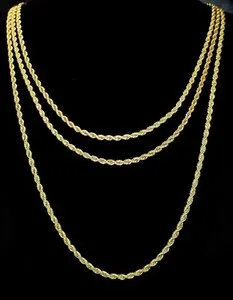 Authentic The Golden Path Trinity - Sacred 18K Gold-Plated Rope Chain Amulet Set