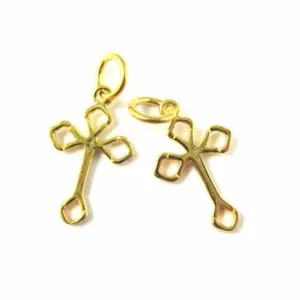 Authentic Sacred Trinity Cross Trio - Divine Blessing Gold Plated Charms