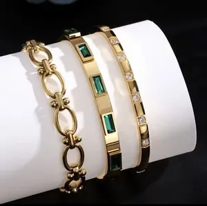 Authentic Triumvirate of Radiance: 18k Gold Plated Sacred Geometry Bracelet Trio