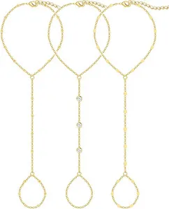 Authentic Celestial Hand Embrace - Triple Gold-Plated Aura Weave Bracelet Set