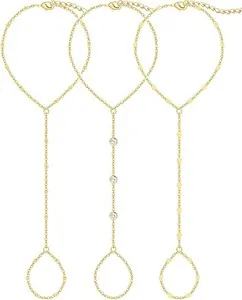 Authentic Celestial Hand Adornments - Trio of Shimmering Gold Aura Enhancers