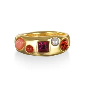 Authentic The Coral Rococo Gem Ring: A Statement of Opulence and Protection