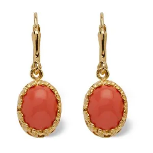 Authentic Mystic Coral Charm - Gold-Plated Earrings of Enchanted Protection