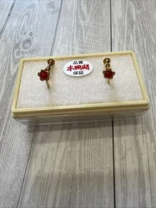 Authentic Crimson Tide Gold-Dipped Coral Earrings