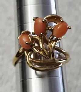 Authentic The Coral Enigmatic Ring - A Signed 18kt HGE Gold Plated Amulet of Mystical Protection