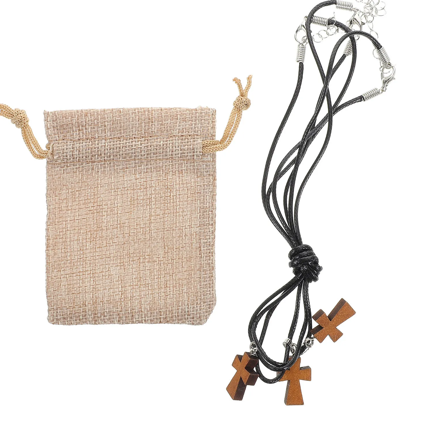 Authentic Sacred Grove Cross Charms - Divine Essence Wood Pendant Trio