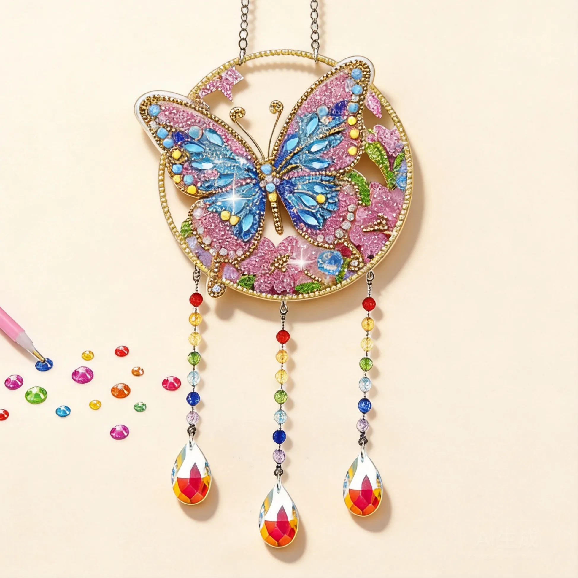 Authentic Celestial Butterfly Harmonizer - Sacred Geometry Wind Chime for Abundance and Spirit