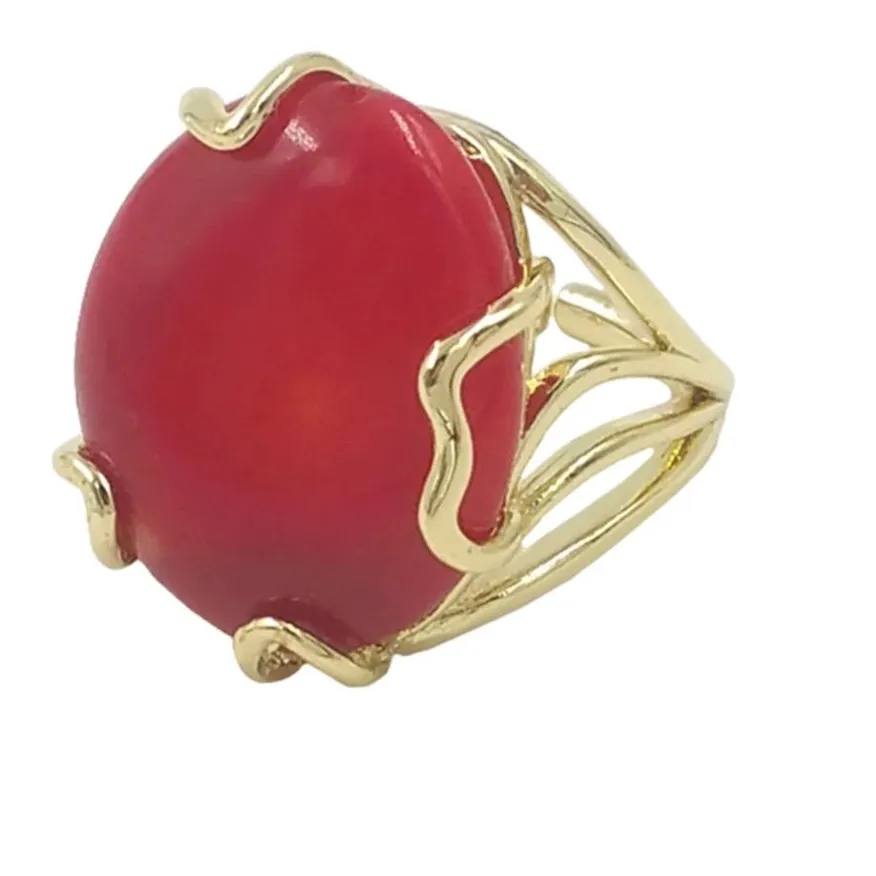 Authentic The Ocean Oracle Coral and Pearl Alchemical Ring - Sacred Feminine Talisman