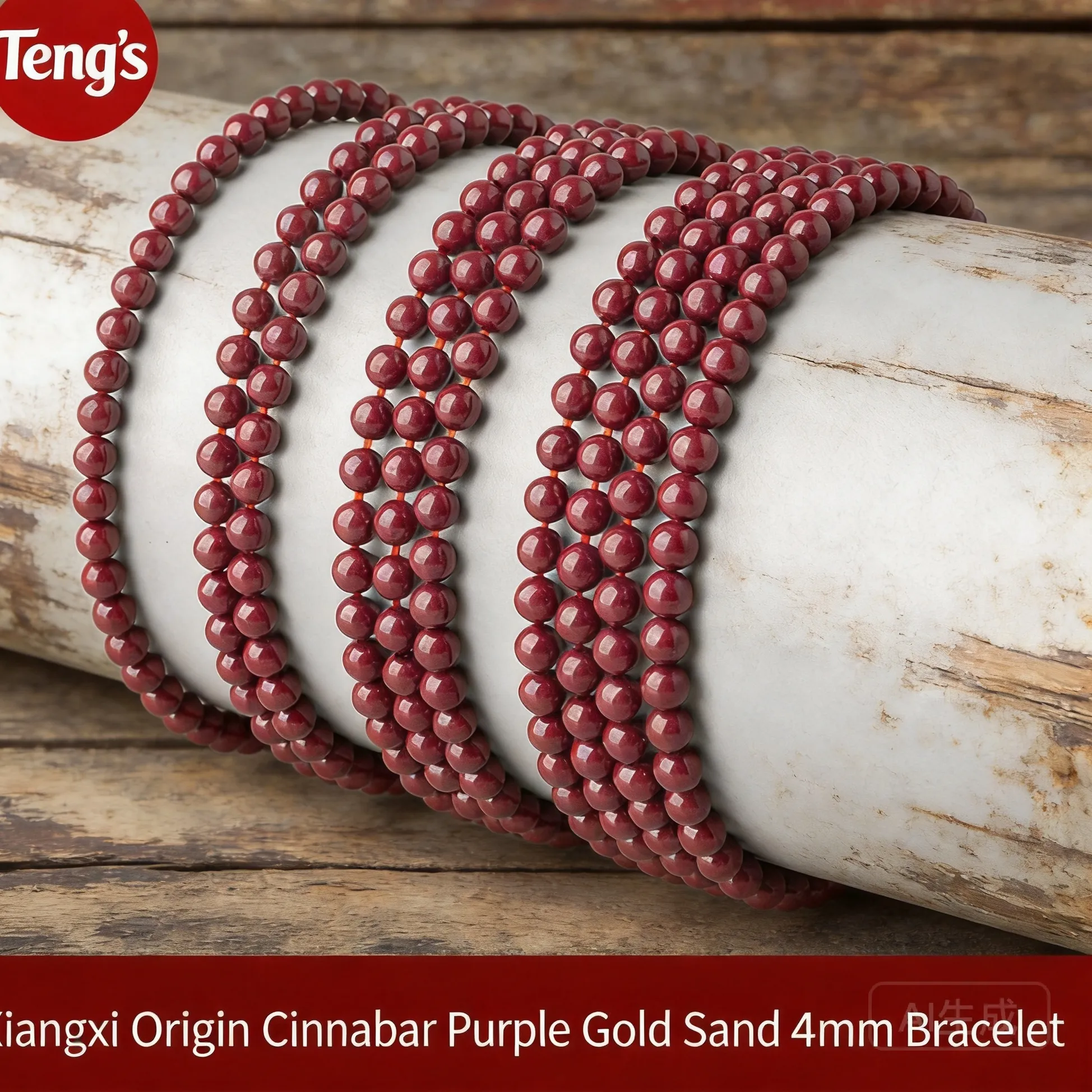 Authentic Celestial Cinnabar & Purple Gold Fortune Talisman - 2026 Zodiac Year Good Luck Multilayer Bracelet