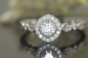 Authentic The Starlight Solitaire: 14K White Gold Plated Cushion Moissanite Amulet of Eternal Vows