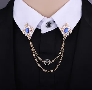 Authentic Stones cross brooch vintage look gold plated suit coat broach collar pin ggg41