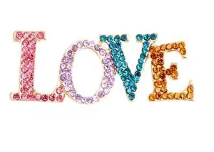 Authentic Valentine love brooch vintage look celebrity broach gold silver plated pin ggg83