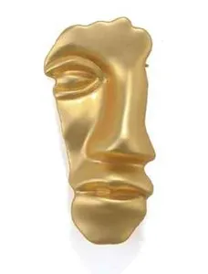 Authentic Stunning abstract face mask retro vintage look gold plated royal design ggg14