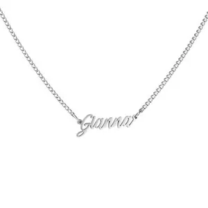 Authentic Custom Name Necklace Personalized Pendant 18k White Gold Plated for Women Gianna