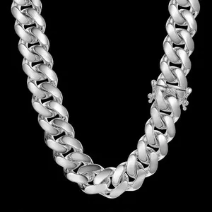 Authentic Hip Hop Jewelry 20mm Heavy Luxury 18K Real Gold Plated Custom Solid Cuban Miami