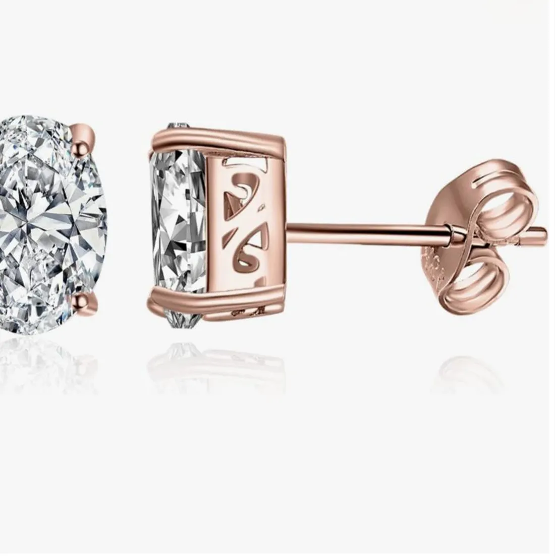 Authentic 14K gold physical real gold laboratory grown diamond IGI 0.5CT oval diamond stud earrings fine jewelry Customized