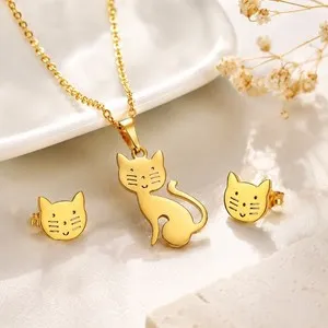 Authentic The Feline Mystic - 18k Gold Plated Sacred Cat Talisman Set