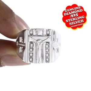 Authentic The Sovereign Cross Diamond Talisman Ring in Radiant 14K Gold