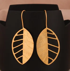 Authentic Golden Foliage Whisper Dangle Earrings