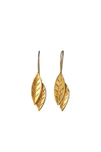 Authentic Elysian Boughs Olive Leaf Dangle Earrings in Radiant Gold