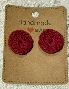 Authentic Crimson Threads of Destiny Handcrafted Studs