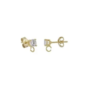 Authentic Radiant Geometry: The Gilded Square Essence Studs