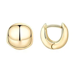 Authentic PAVOI 14K Gold Plated 925 Sterling Silver Post Ultra Thick Huggie Earring | W...